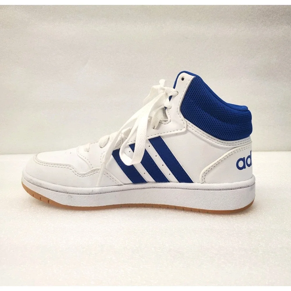 Adidas Hoops 3.0 Kids White Royal Blue Size 1